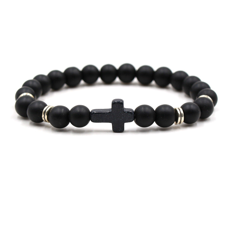 Nature Agate Stone Bead Bracelet