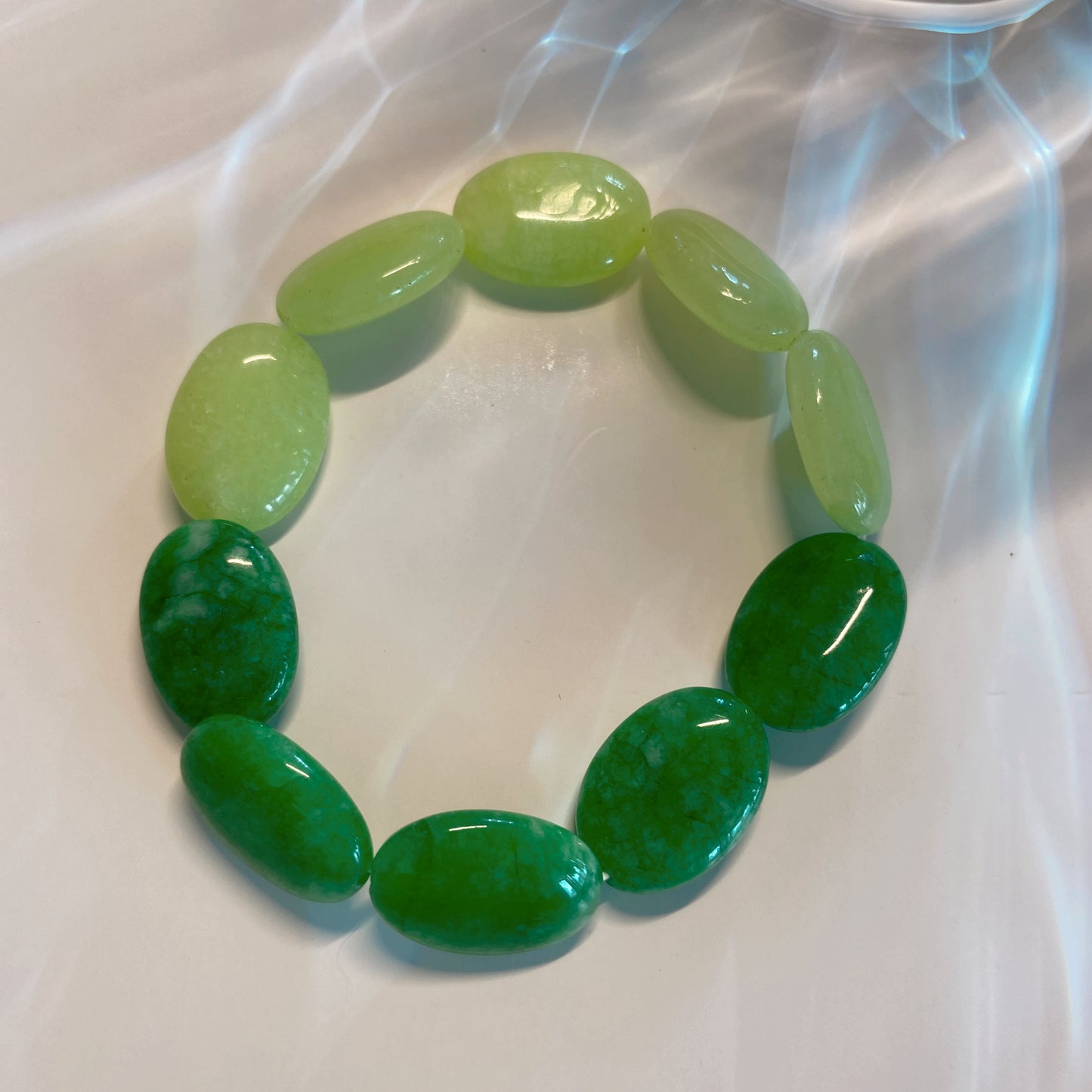 Flat Crystal Beaded Bracelet