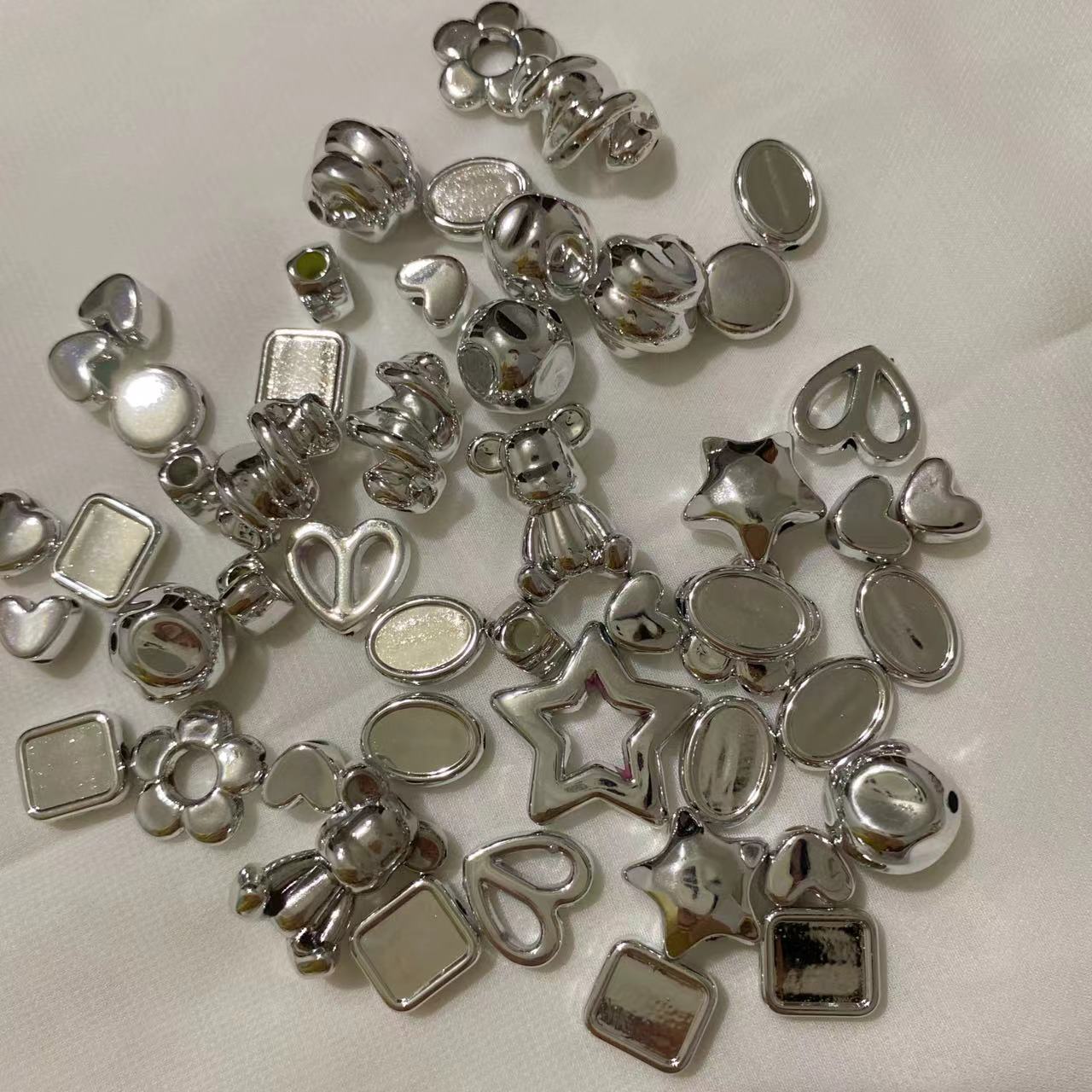 Silver Color Beads Mix for Pen Keychain Making DIY