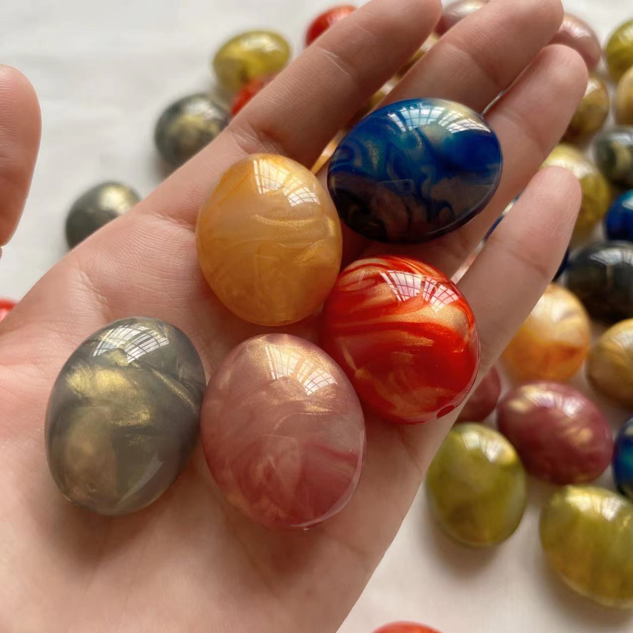 Beautiful Pebbles Color DIY Beads Big Size 29x24mm