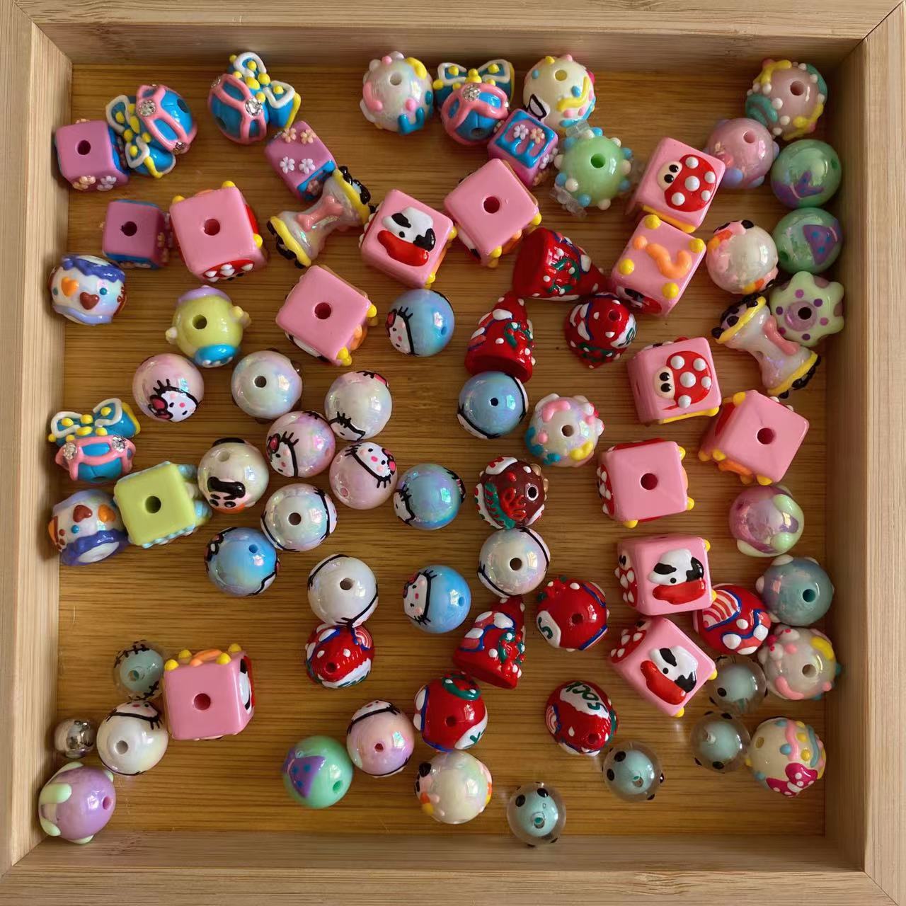 Colorful Handpainted DIY Beads Craft