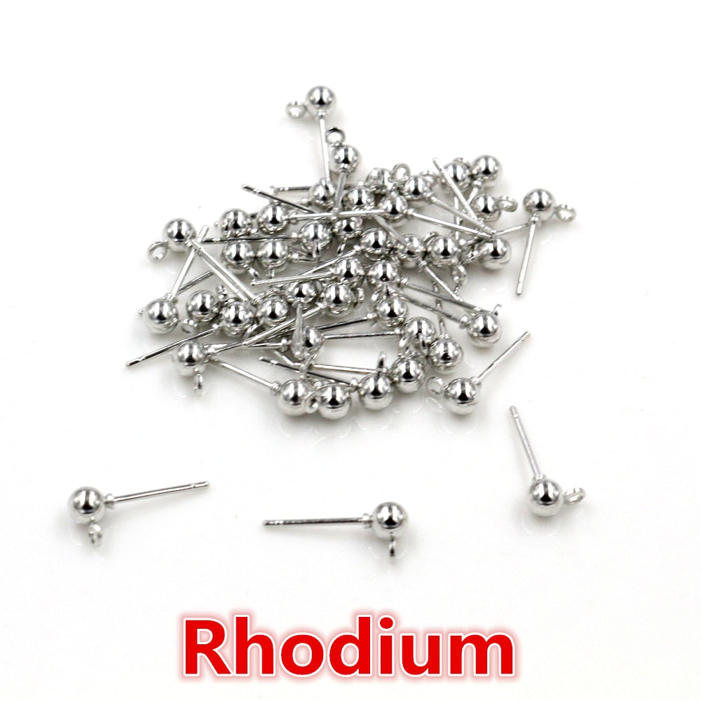 50pcs Pin Findings Stud Earring Basic Pins