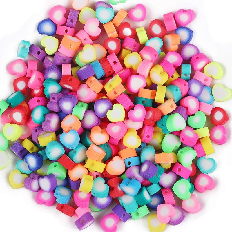 Lovely Flower Smile Clay Beads Charms