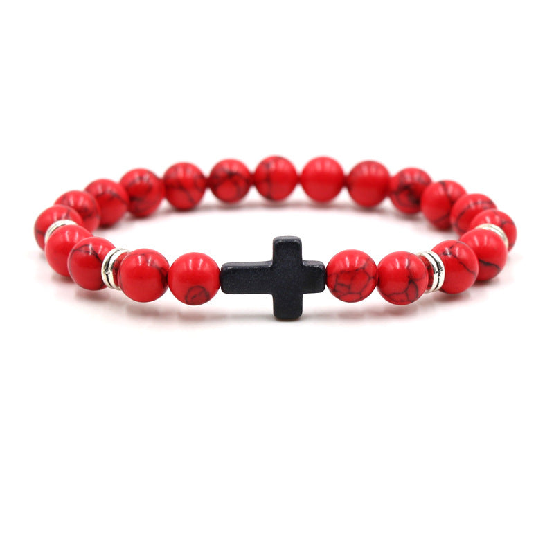 Nature Agate Stone Bead Bracelet