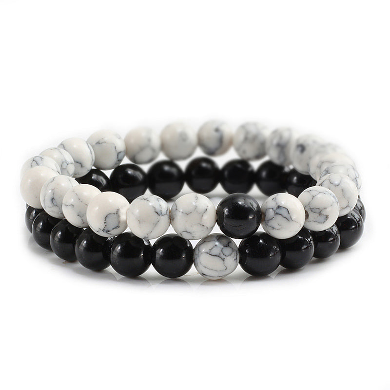 2pcs/set Natural Stone Beaded Bracelets