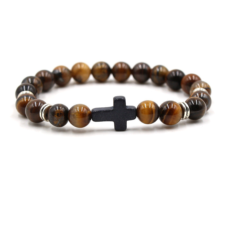 Nature Agate Stone Bead Bracelet