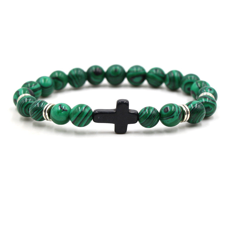 Nature Agate Stone Bead Bracelet