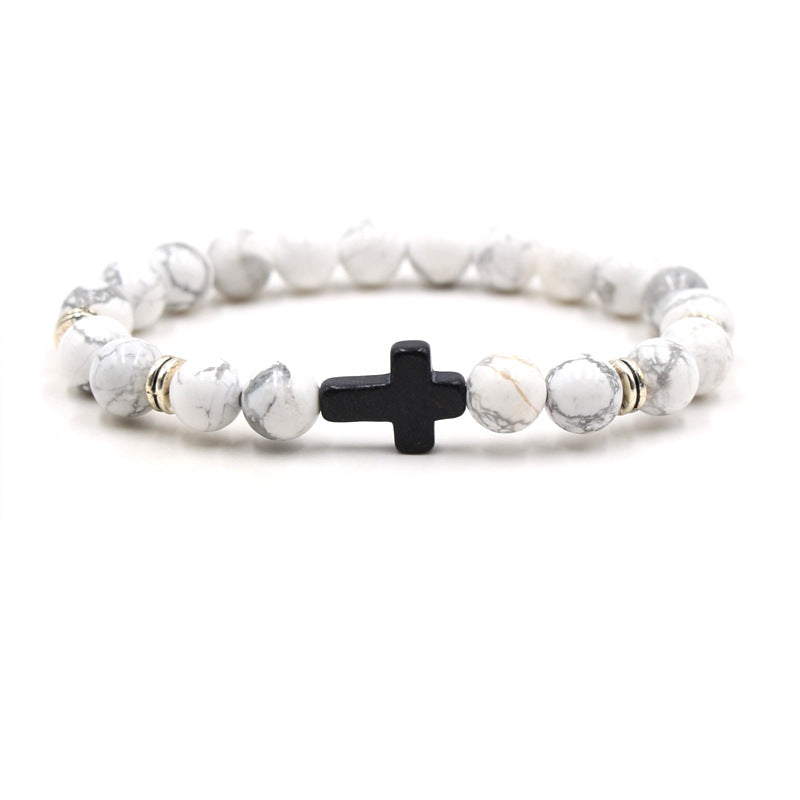 Nature Agate Stone Bead Bracelet