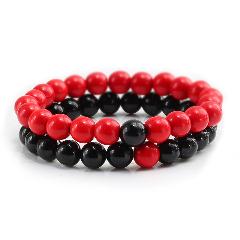 2pcs/set Natural Stone Beaded Bracelets