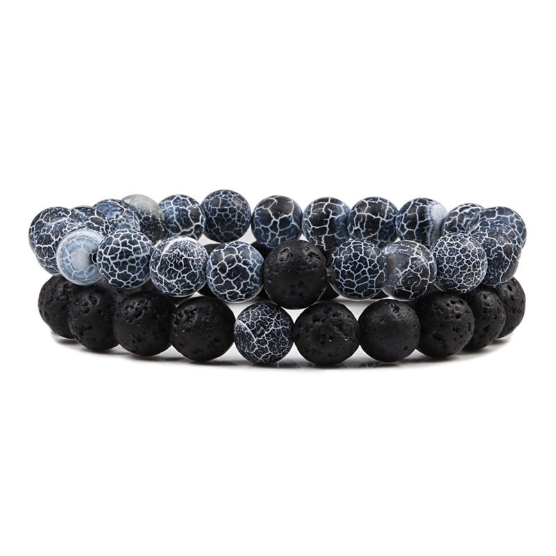 2pcs/set Natural Stone Beaded Bracelets