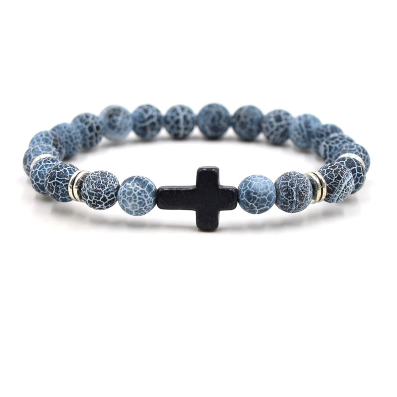 Nature Agate Stone Bead Bracelet