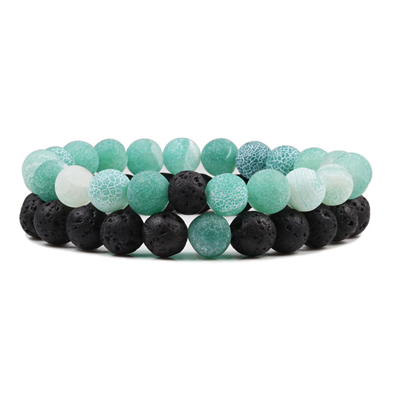 2pcs/set Natural Stone Beaded Bracelets