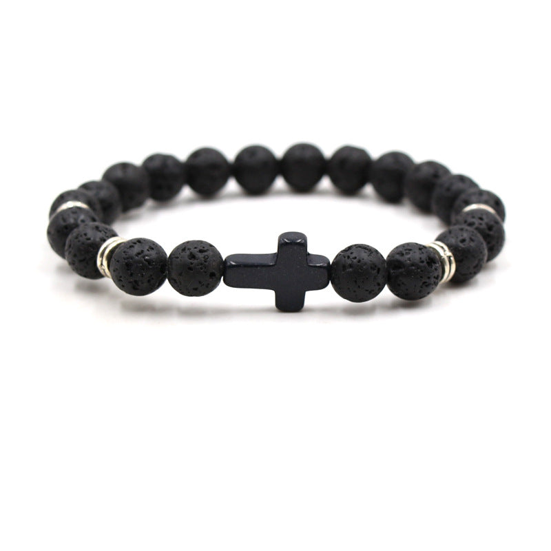 Nature Agate Stone Bead Bracelet