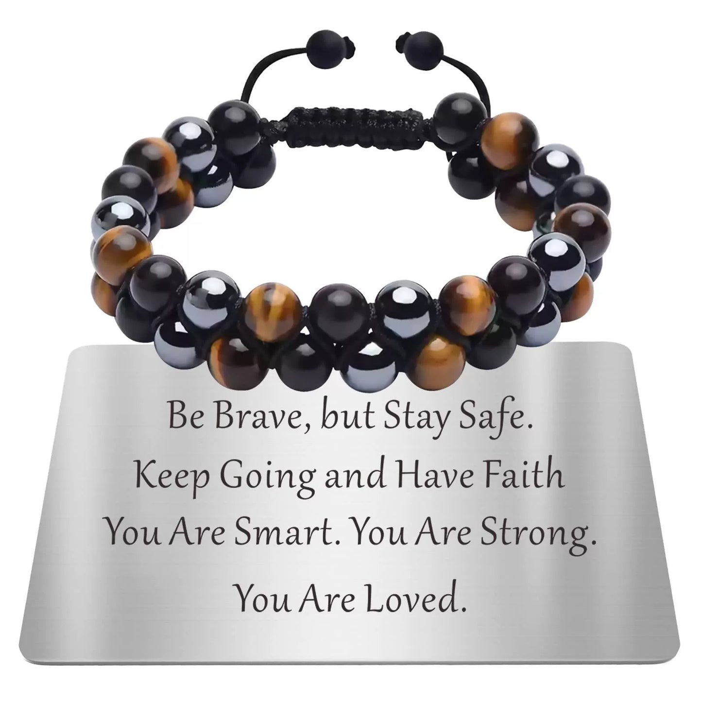 Natural Agate Bead String Bracelet