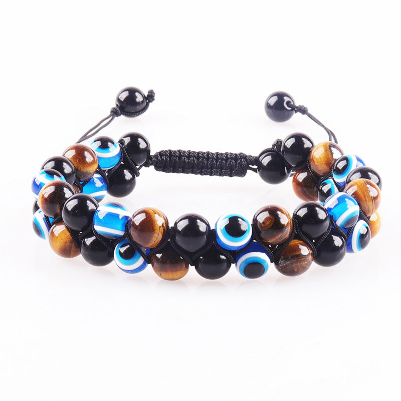 Natural Agate Bead String Bracelet