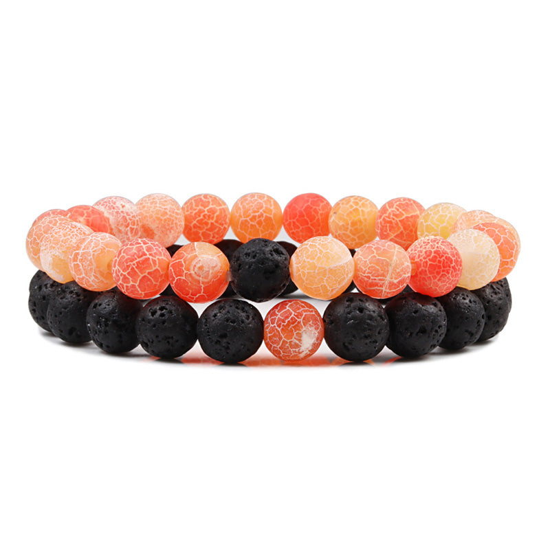 2pcs/set Natural Stone Beaded Bracelets