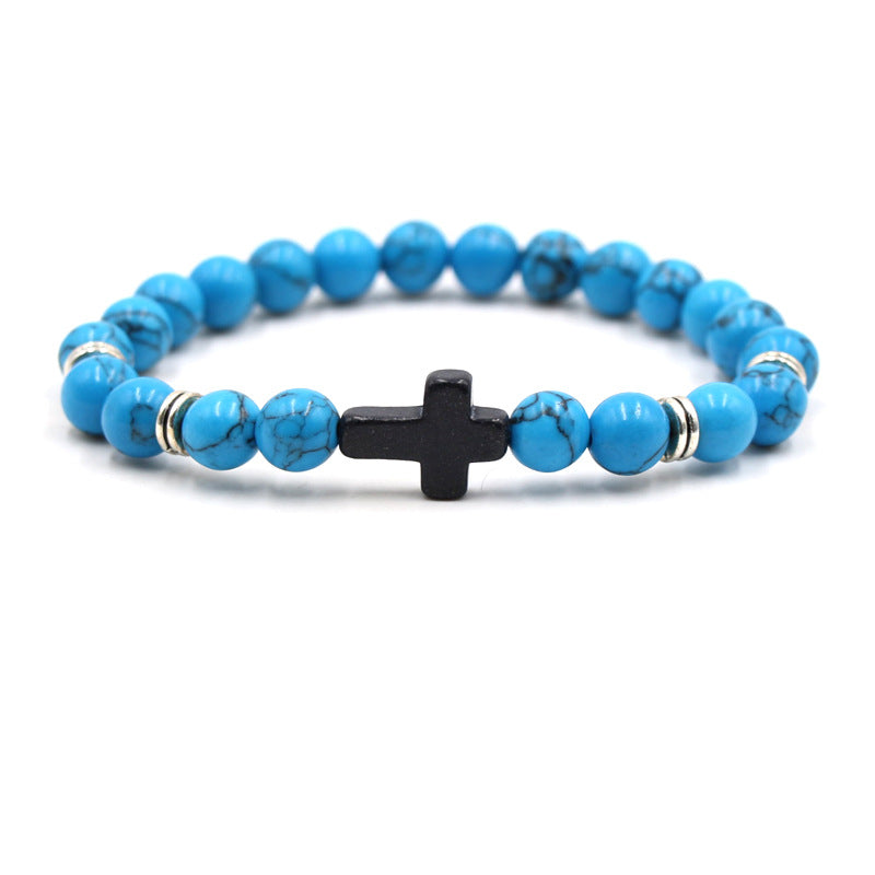 Nature Agate Stone Bead Bracelet