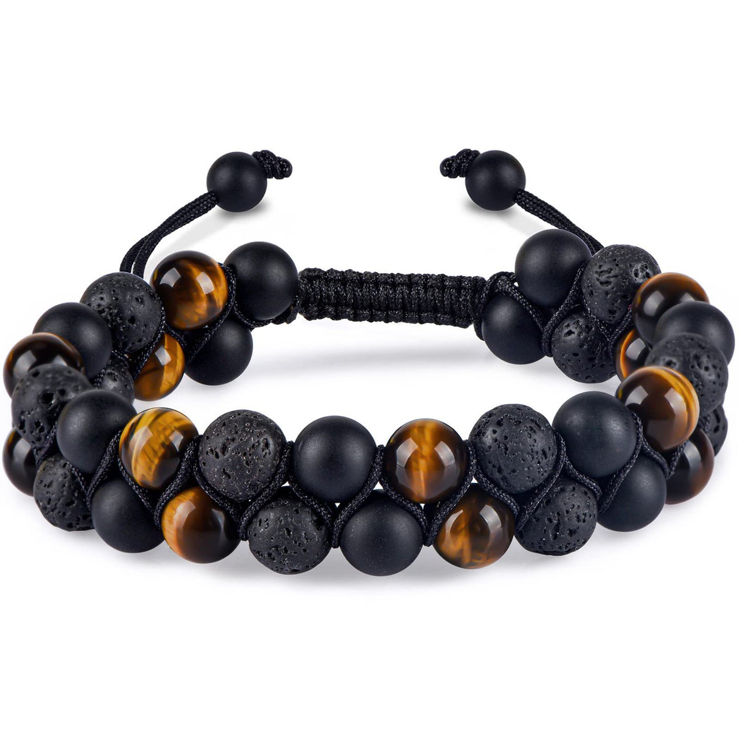 Natural Agate Bead String Bracelet