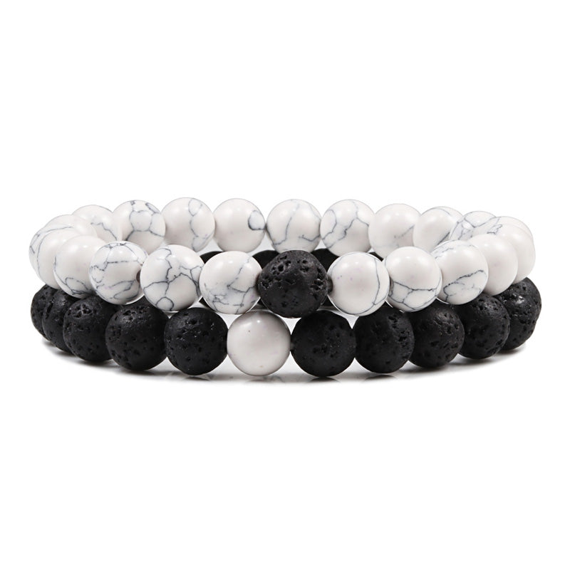 2pcs/set Natural Stone Beaded Bracelets