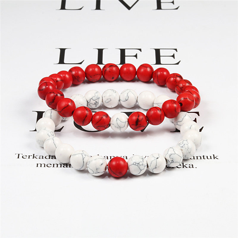 2pcs/set Natural Stone Beaded Bracelets