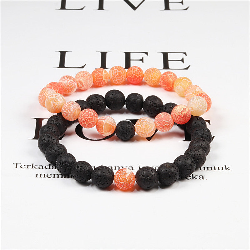 2pcs/set Natural Stone Beaded Bracelets
