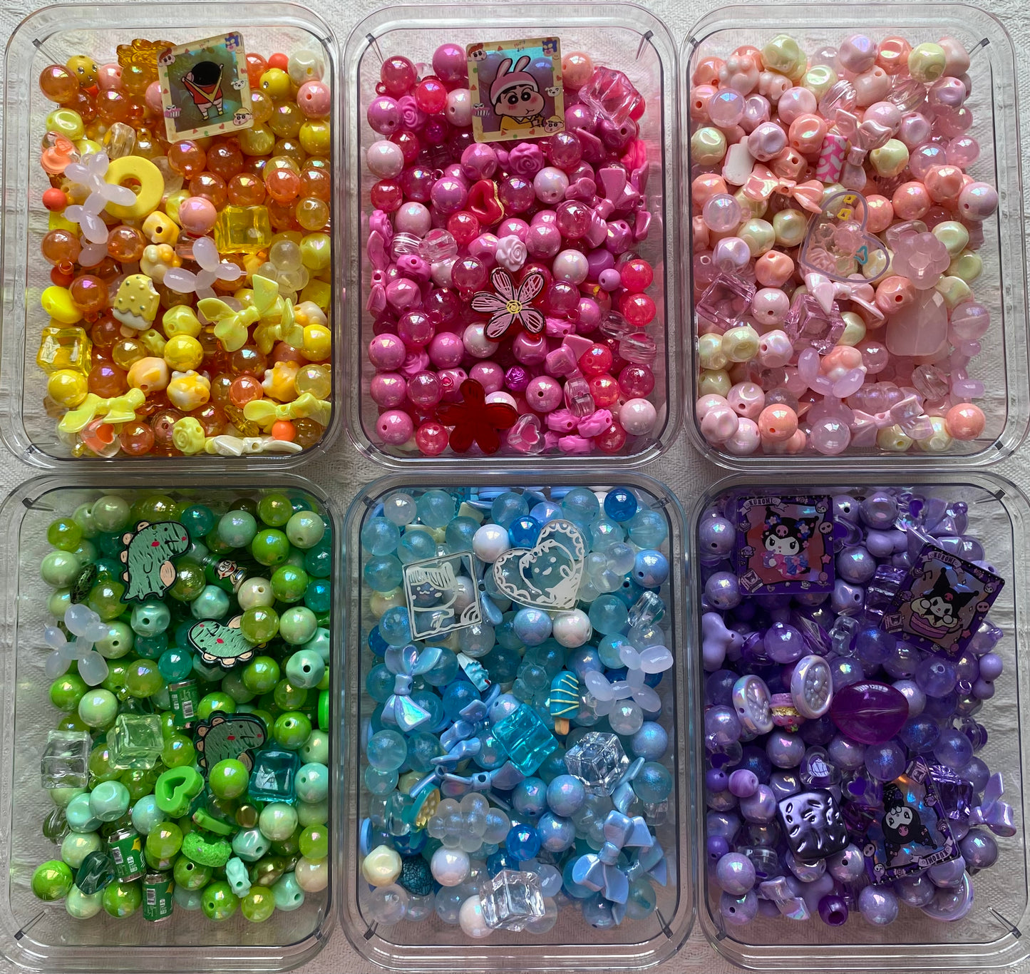 16mm Acrylic Mixed DIY Beads Charms