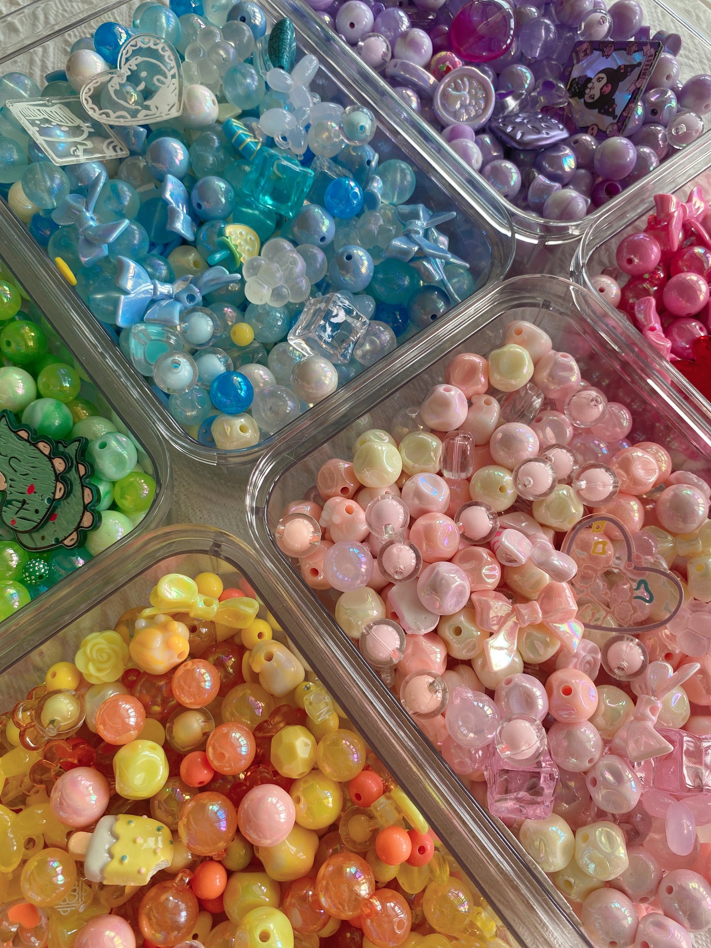16mm Acrylic Mixed DIY Beads Charms