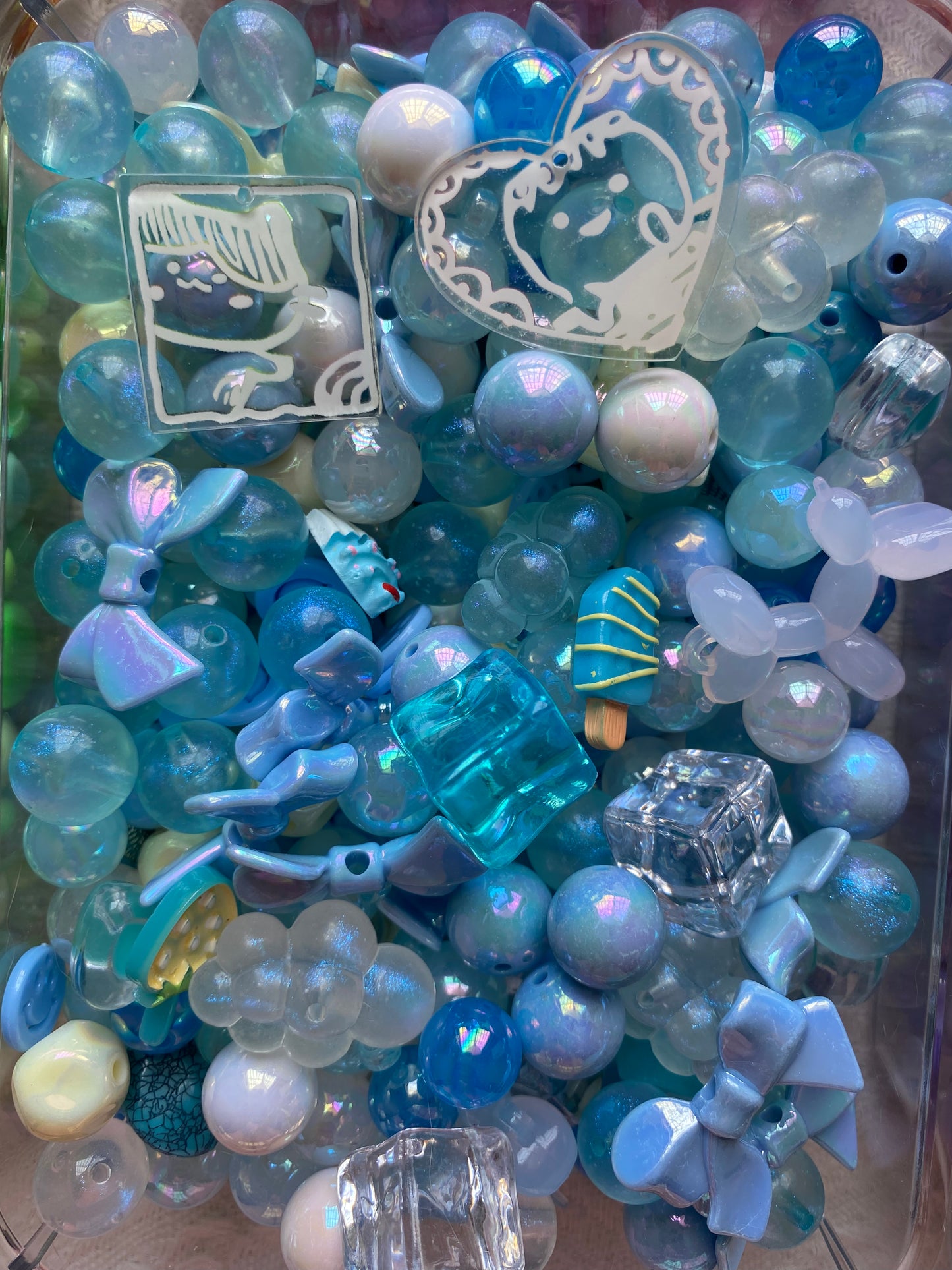 16mm Acrylic Mixed DIY Beads Charms