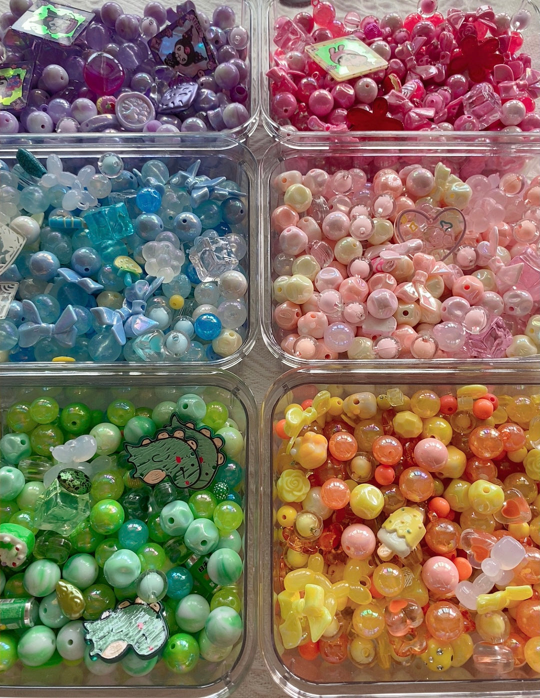16mm Acrylic Mixed DIY Beads Charms
