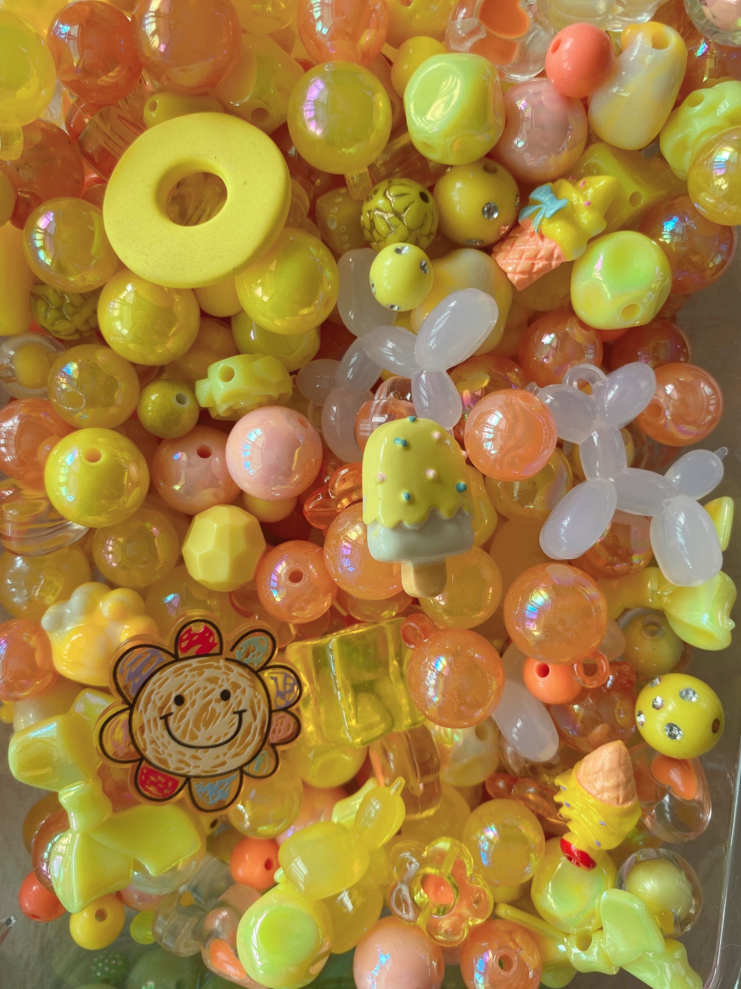 16mm Acrylic Mixed DIY Beads Charms