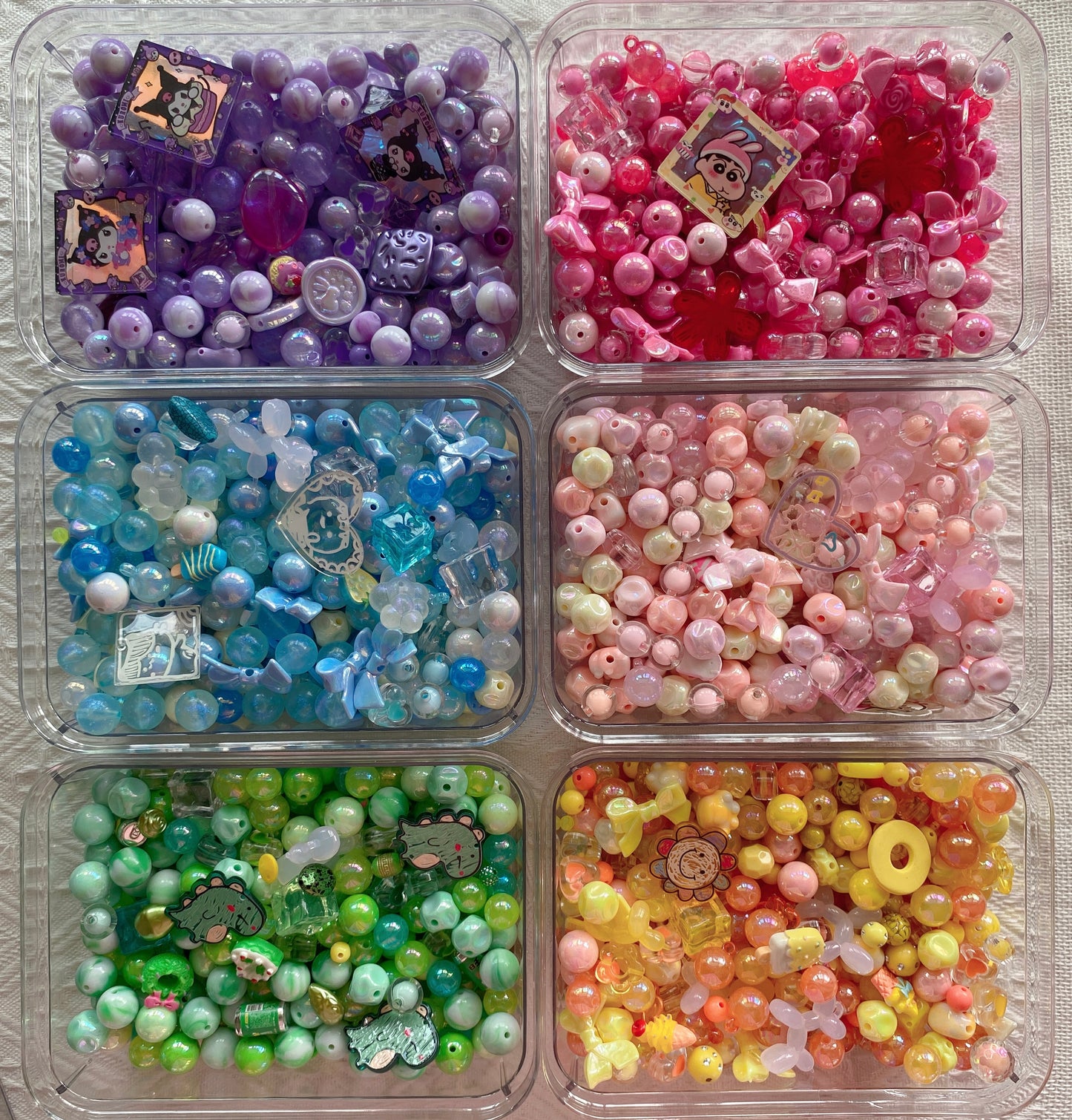 16mm Acrylic Mixed DIY Beads Charms