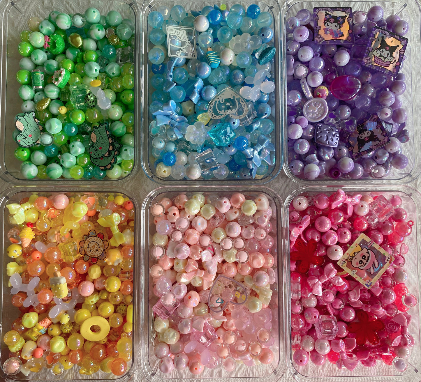 16mm Acrylic Mixed DIY Beads Charms