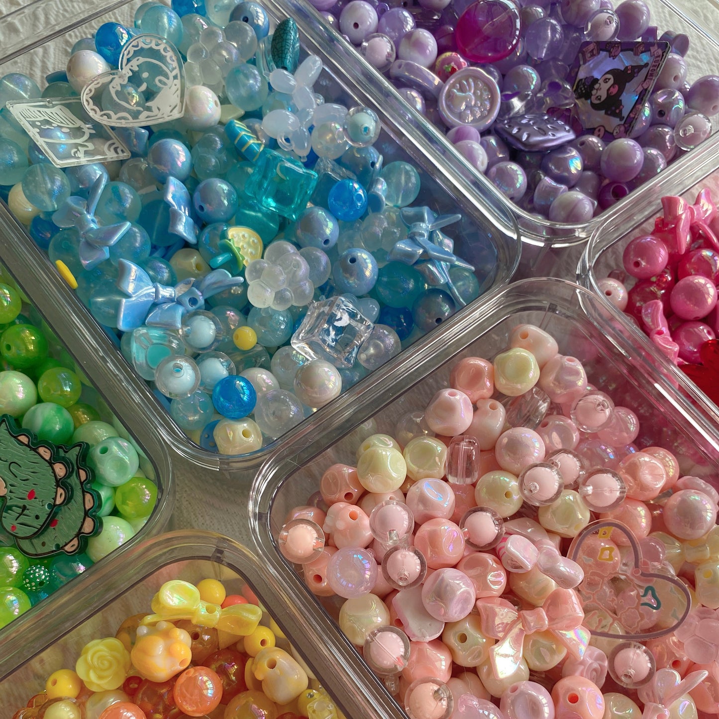 16mm Acrylic Mixed DIY Beads Charms