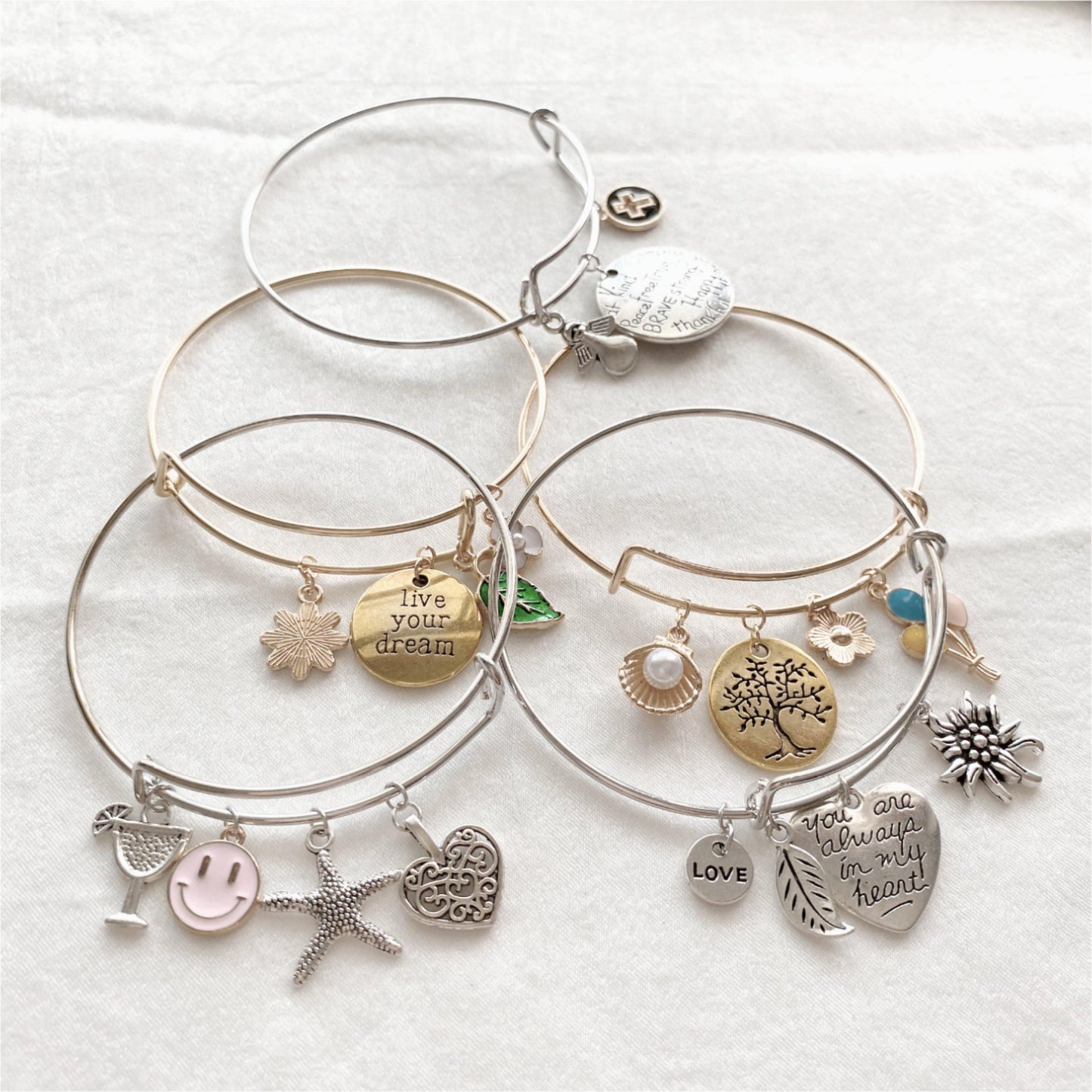 Charms Bangle Bracelets