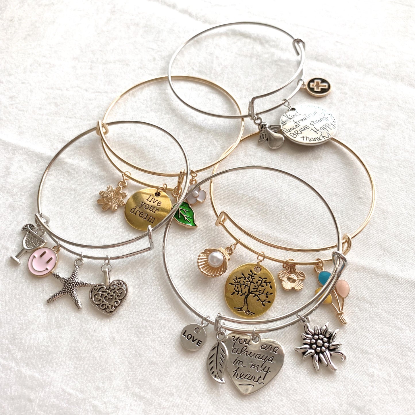 Charms Bangle Bracelets