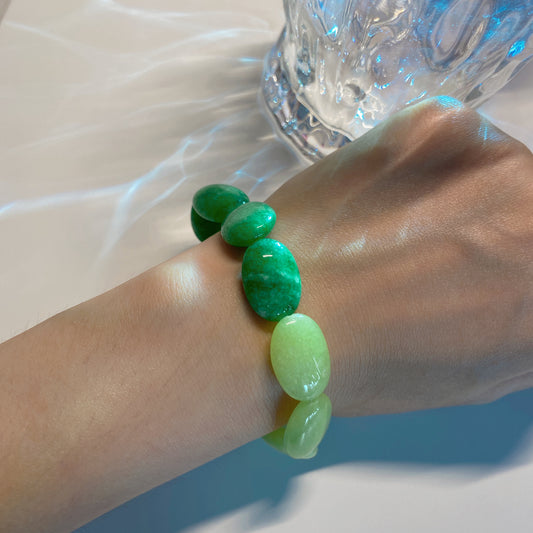 Flat Crystal Beaded Bracelet