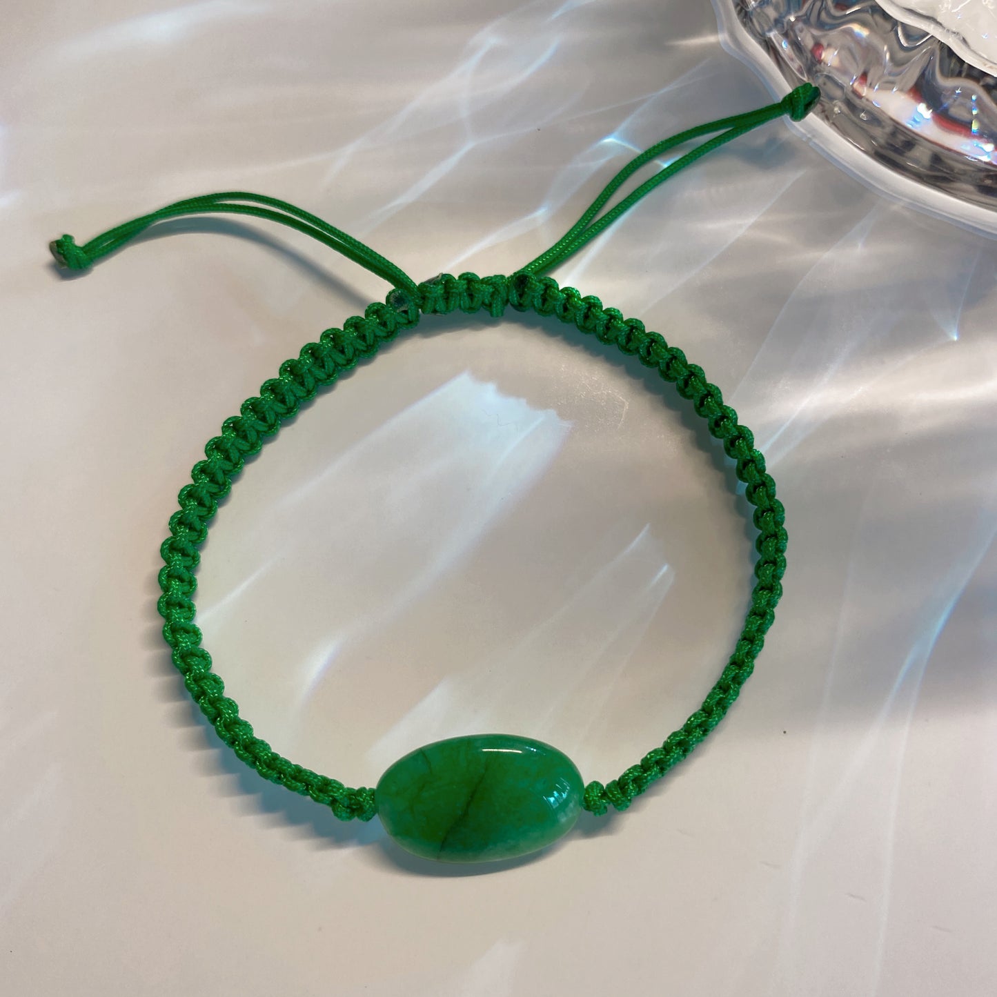 Flat Crystal Beads String Bracelet