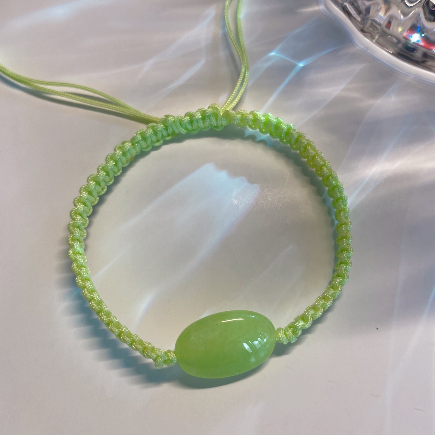 Flat Crystal Beads String Bracelet