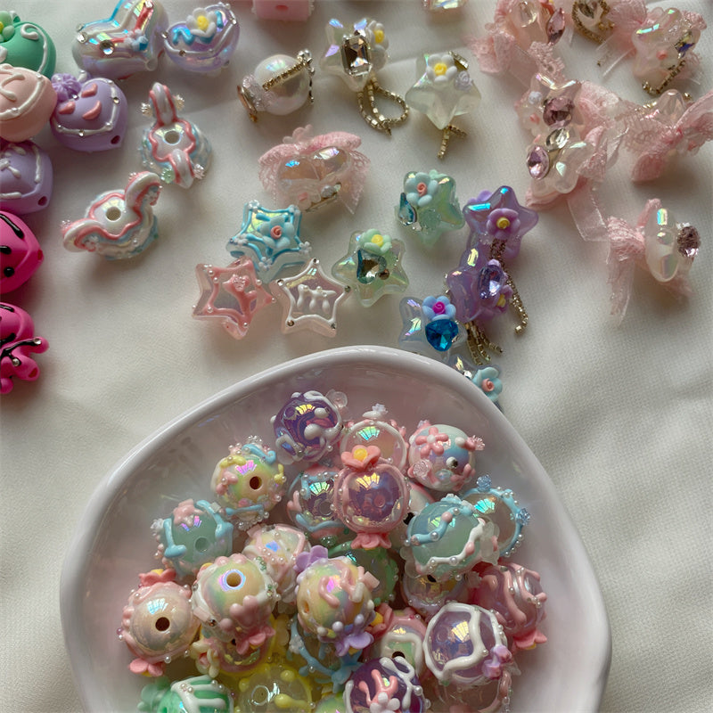 Colorful Handpainted DIY Beads Craft
