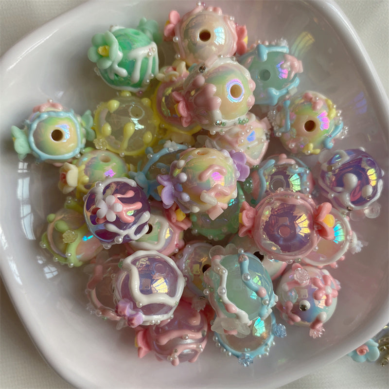 Colorful Handpainted DIY Beads Craft
