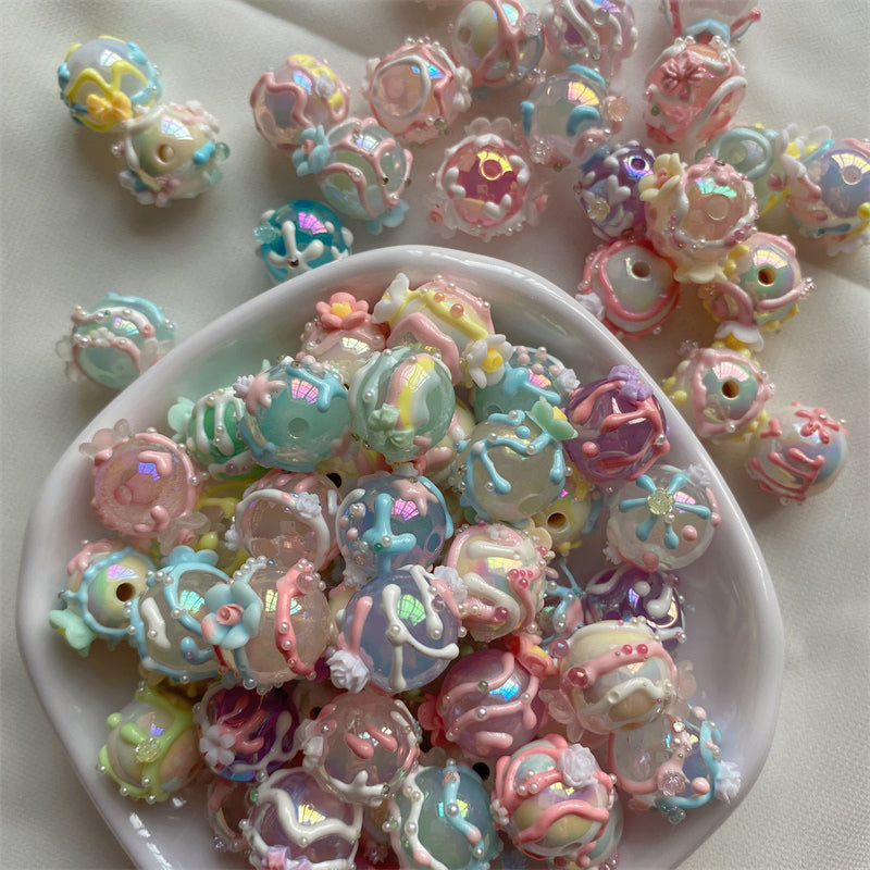 Colorful Handpainted DIY Beads Craft