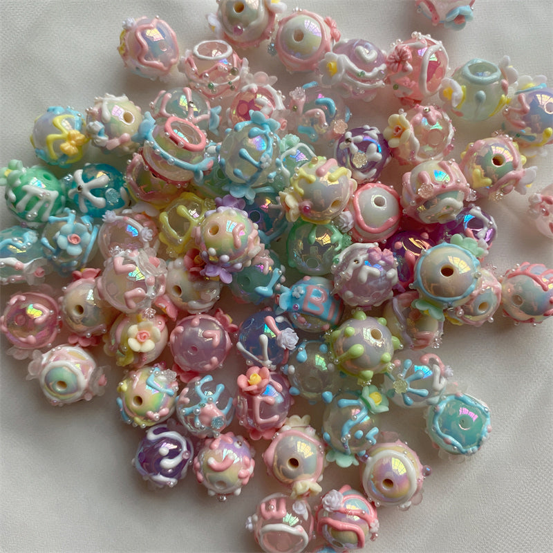 Colorful Handpainted DIY Beads Craft