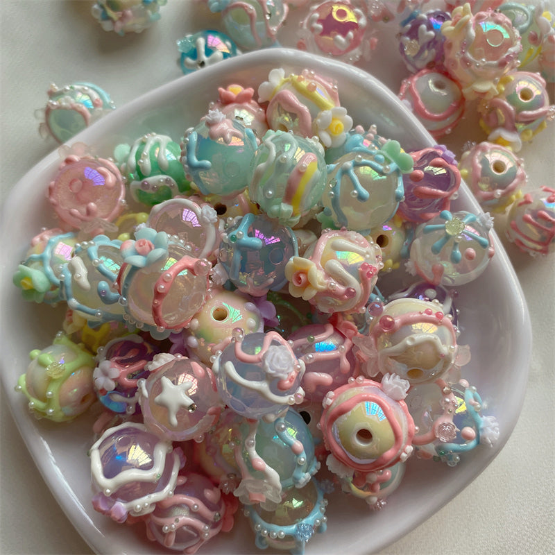 Colorful Handpainted DIY Beads Craft