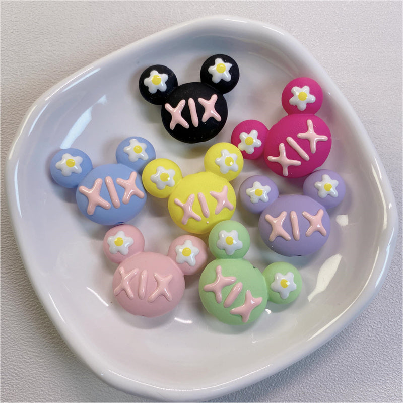 Micky Head Handpaint Beads DIY Pen Decor