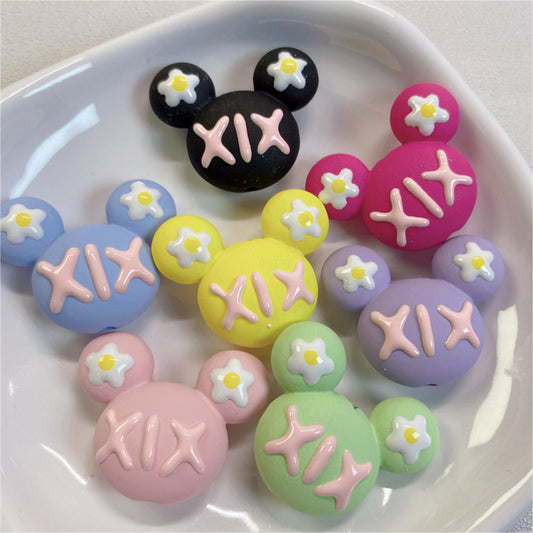 Micky Head Handpaint Beads DIY Pen Decor