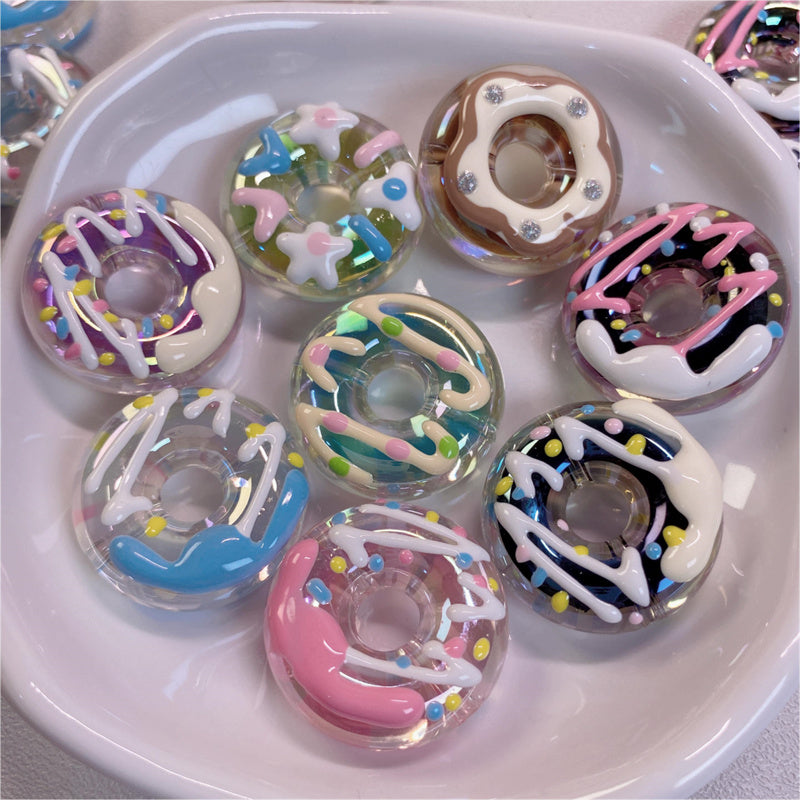 Handpainted Clear Beads DIY Pen Decor