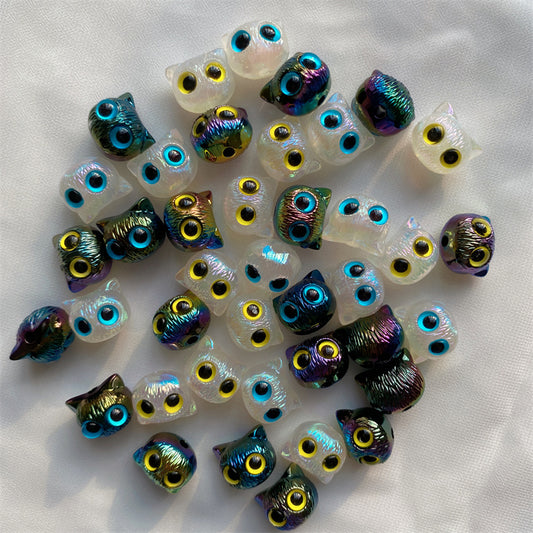 Owl Head Eye Beads DIY Pen Decor