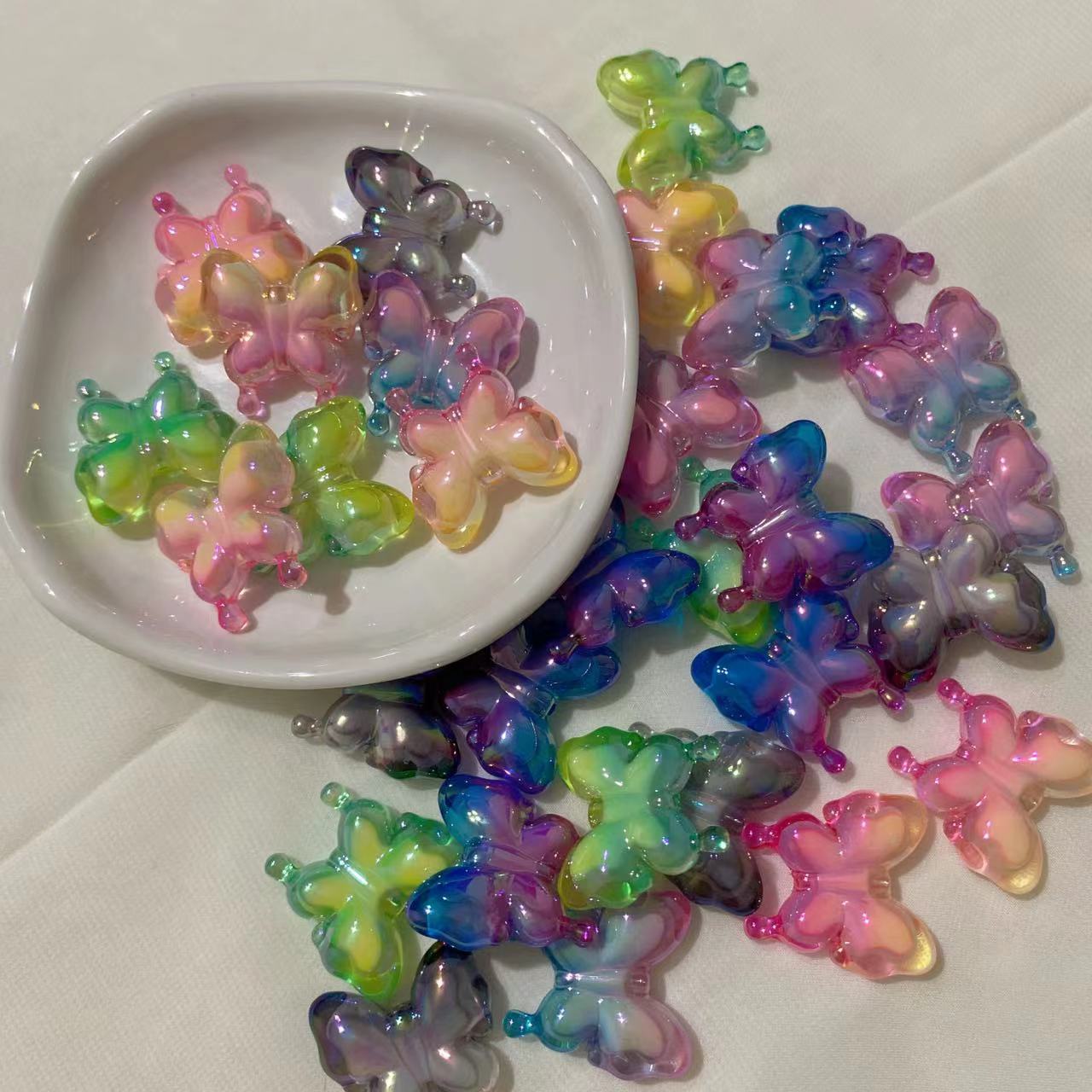 Colorful Shiny Butterfly DIY Beads