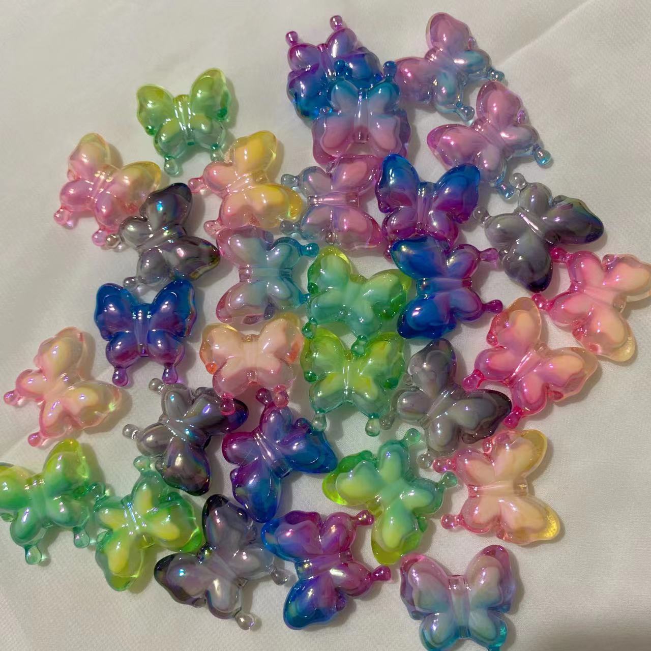 Colorful Shiny Butterfly DIY Beads