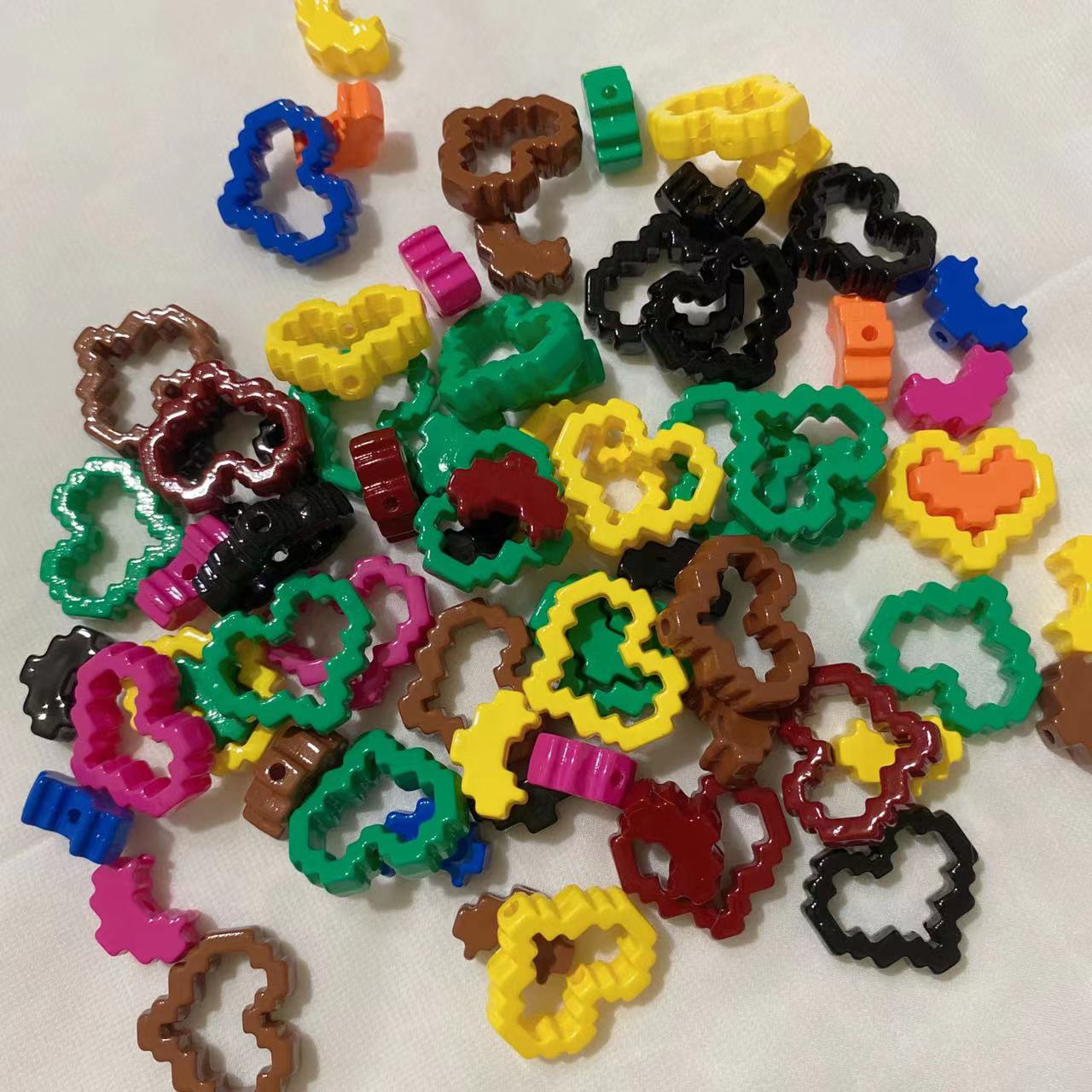 Hollow Heart DIY Beads for Pen Keychain